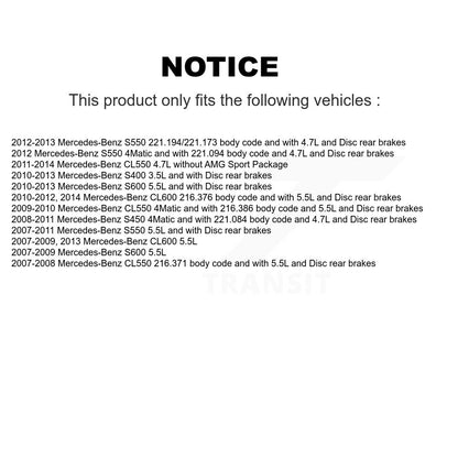 Ceramic Brake Pad & Wear Sensor Front Rear Kit For Mercedes-Benz S550 S450 CL550