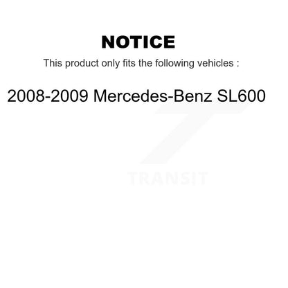 Ceramic Brake Pad & Wear Sensor Front Rear Kit For 2008-2009 Mercedes-Benz SL600