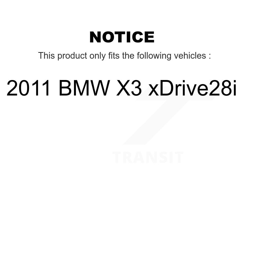 Ceramic Brake Pad And Wear Sensor Front Rear Kit (7Pc) For 2011 BMW X3 xDrive28i