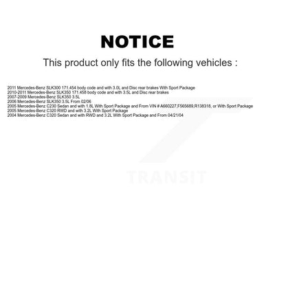 Ceramic Brake Pad And Wear Sensor Front Kit For Mercedes-Benz SLK350 C230 SLK280