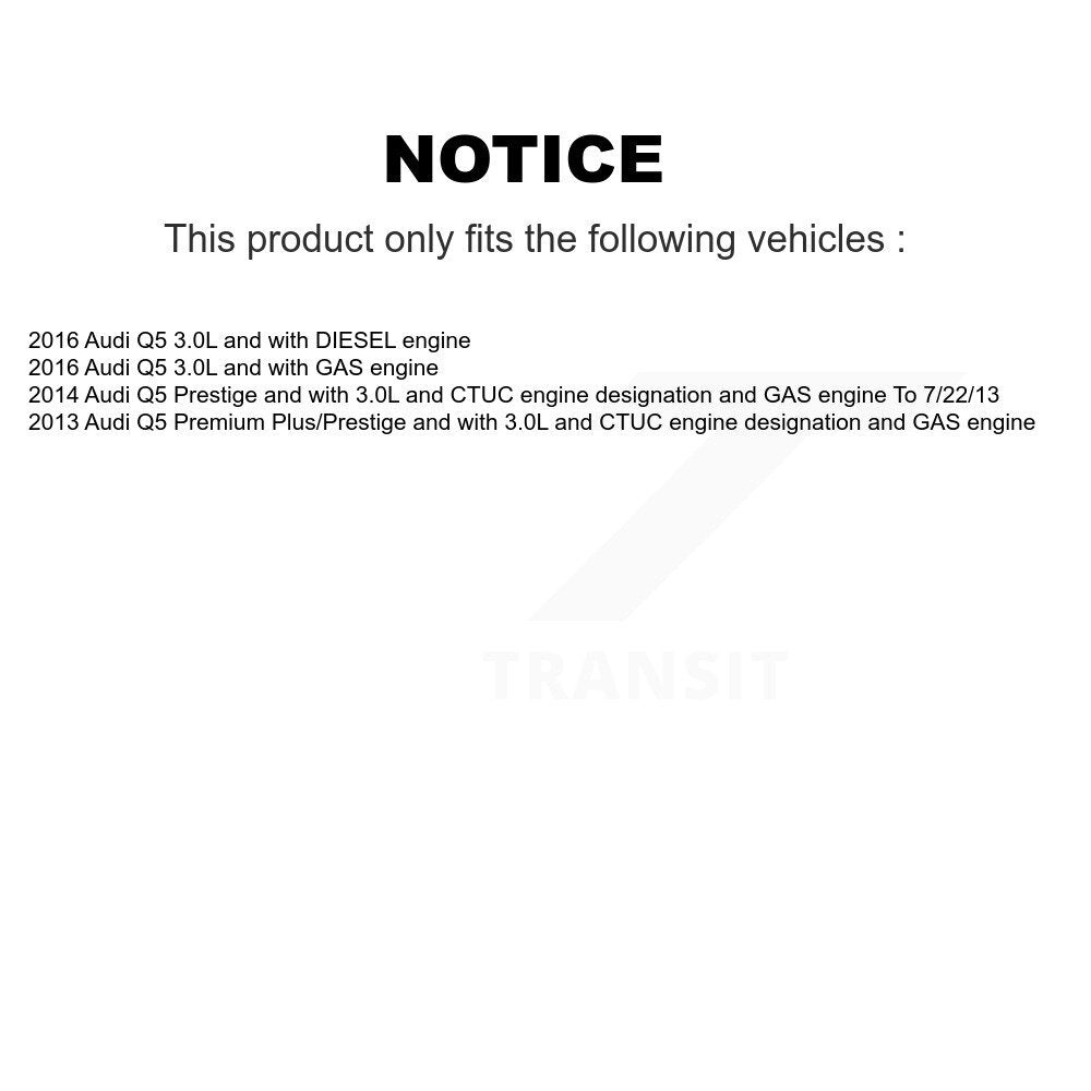Ceramic Disc Brake Pads And Wear Sensors Front Kit For Audi Q5