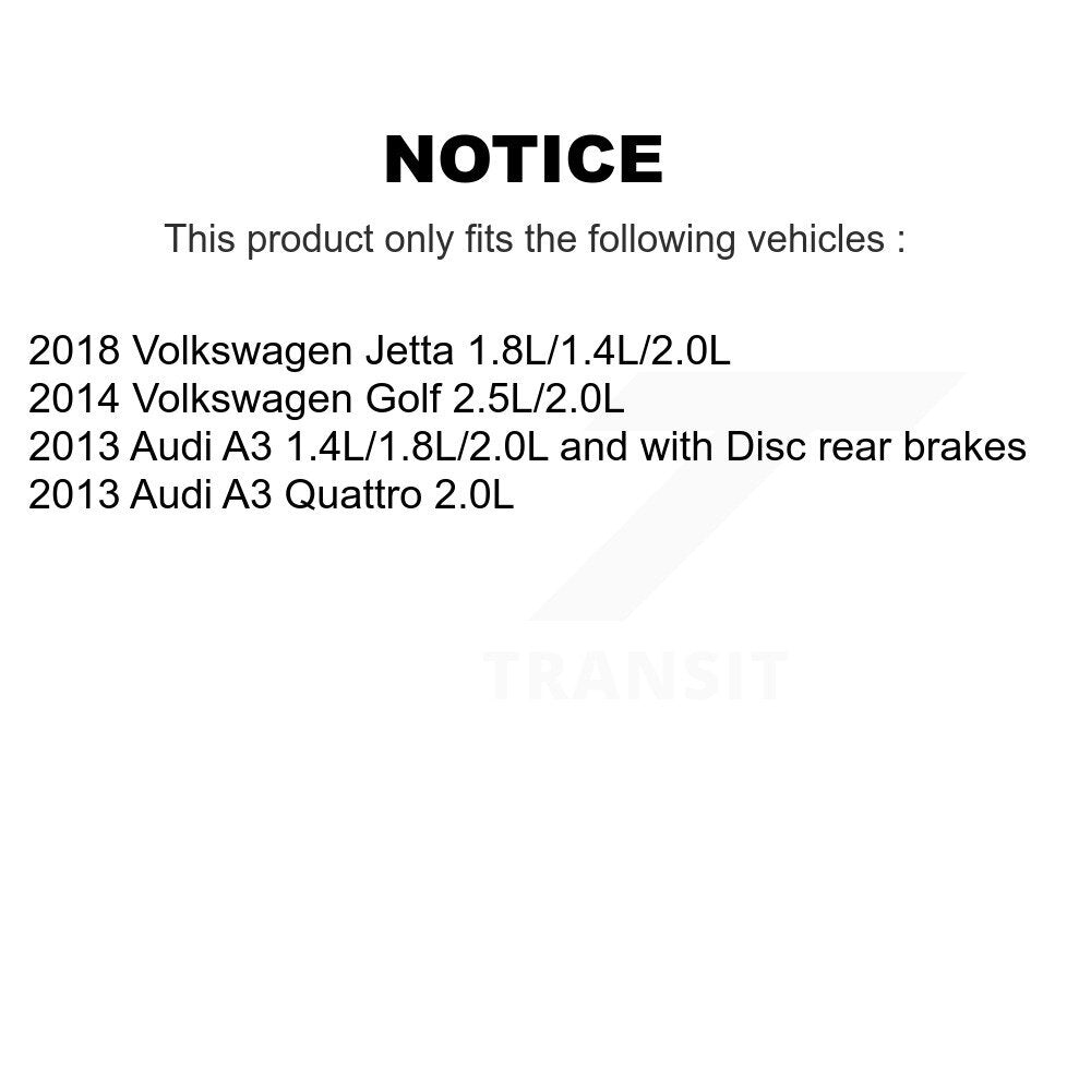 Ceramic Brake Pad And Extra Wear Sensor Front Kit For Audi A3 Quattro Volkswagen