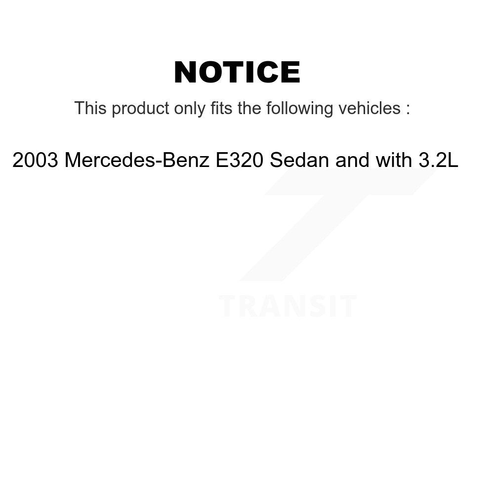 Ceramic Brake Pad & Wear Sensor Front Kit For Mercedes-Benz E320 Sedan with 3.2L