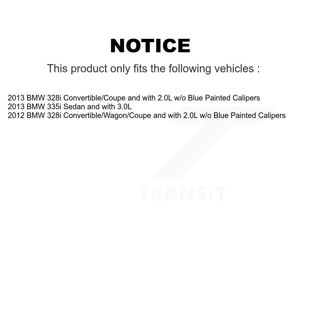 Ceramic Disc Brake Pads And Wear Sensors Front Kit For BMW 328i 335i