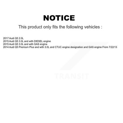 Ceramic Disc Brake Pads And Wear Sensors Front Kit For Audi Q5