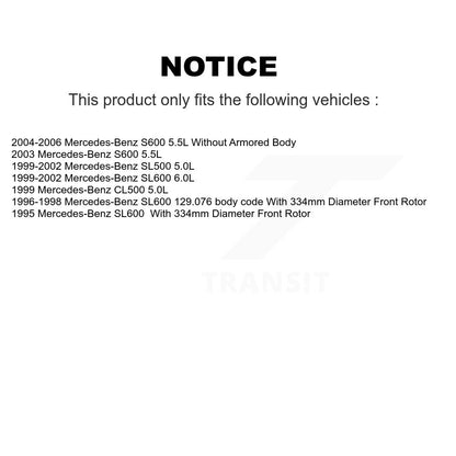 Ceramic Brake Pad Wear Sensor Front Kit For Mercedes-Benz SL500 SL600 S600 CL500