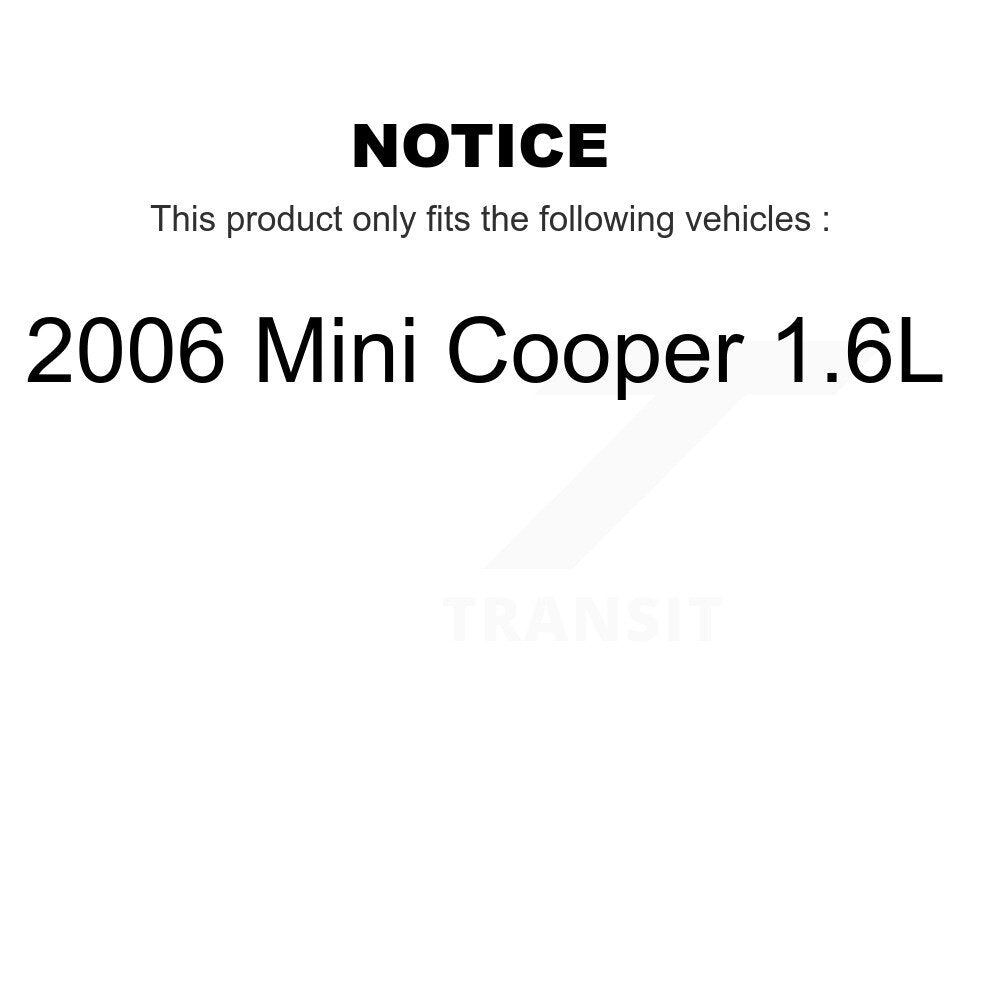 Ceramic Disc Brake Pads And Wear Sensors Rear Kit For 2006 Mini Cooper 1.6L