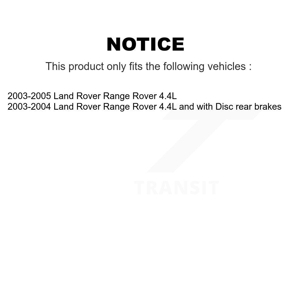 Ceramic Disc Brake Pads And Wear Sensors Rear Kit For Land Rover Range