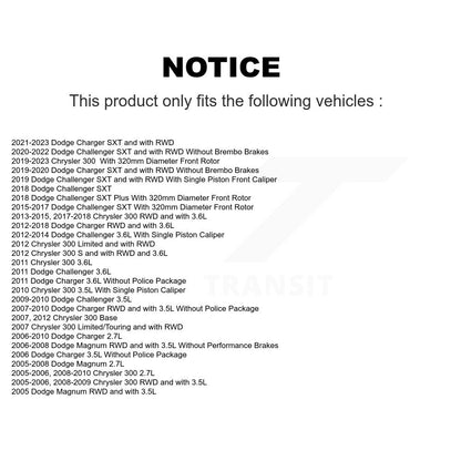 Semi-Metallic Brake Pad Front Rear Kit For Dodge Charger Chrysler 300 Challenger