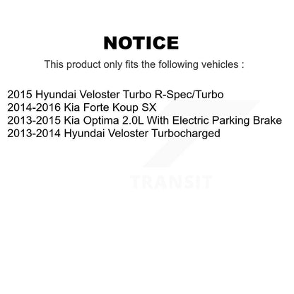Semi-Metallic Brake Pad Front Rear Kit For 2013-2015 Kia Optima Hyundai Veloster