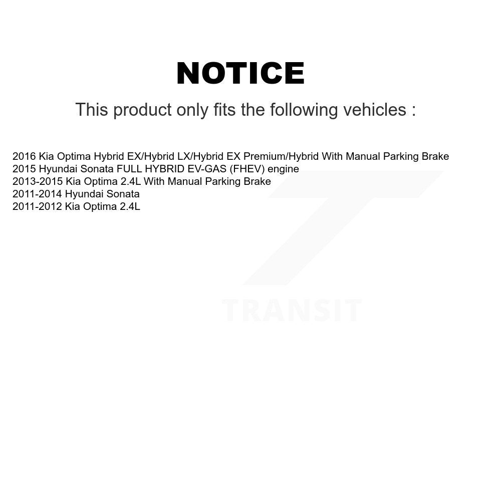 Semi-Metallic Brake Pads Front Rear Kit For Hyundai Sonata Kia Optima