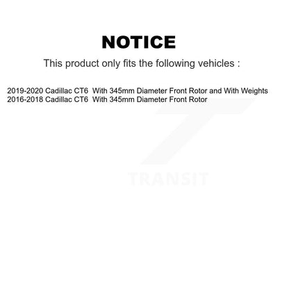 Semi-Metallic Brake Pads Front Rear Kit For Cadillac CT6