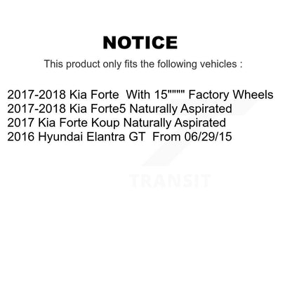 Semi-Metallic Brake Pads Front Rear Kit For Hyundai Elantra GT Kia Forte Koup