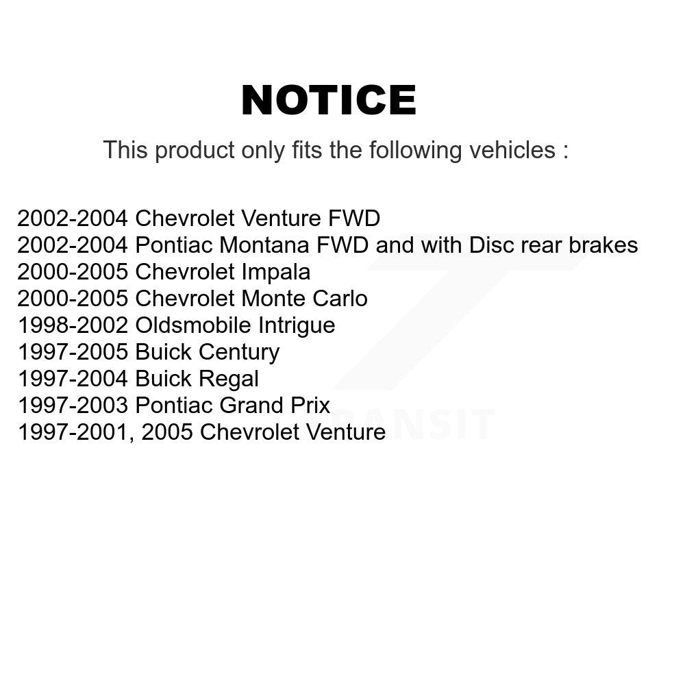 Semi-Metallic Brake Pads Front Rear Kit For Chevrolet Buick Impala Pontiac Grand