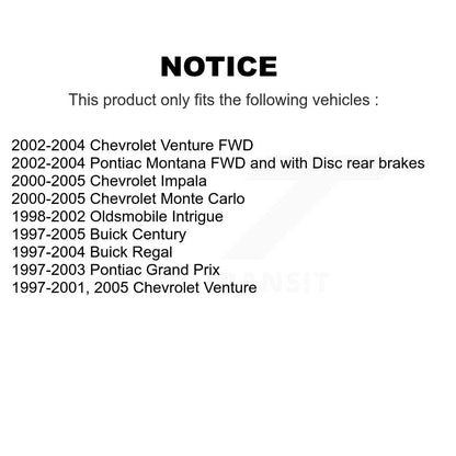 Semi-Metallic Brake Pads Front Rear Kit For Chevrolet Buick Impala Pontiac Grand