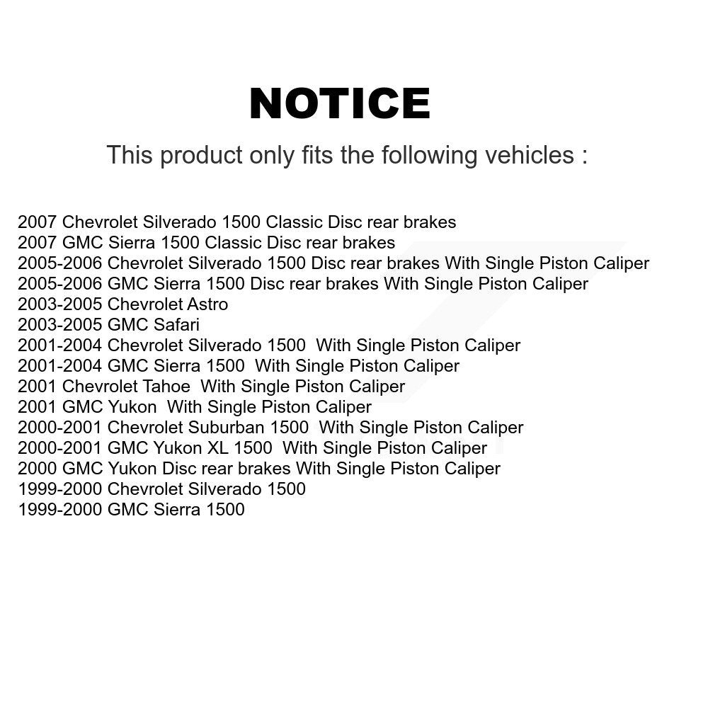 Semi-Metallic Brake Pads Front Rear Kit For Chevrolet GMC Silverado 1500 Sierra