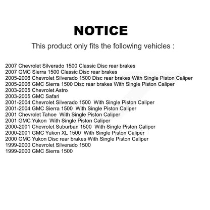 Semi-Metallic Brake Pads Front Rear Kit For Chevrolet GMC Silverado 1500 Sierra