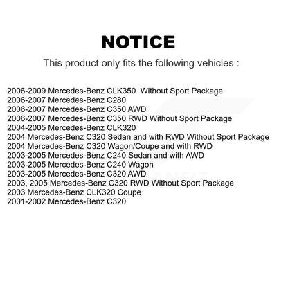 Semi-Metallic Brake Pad Front Rear Kit For Mercedes-Benz C280 C240 CLK350 CLK320