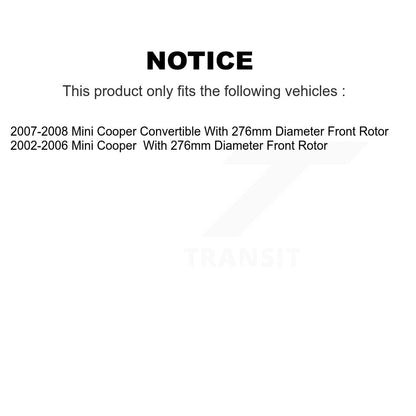 Semi-Metallic Brake Pads Front Rear Kit For Mini Cooper