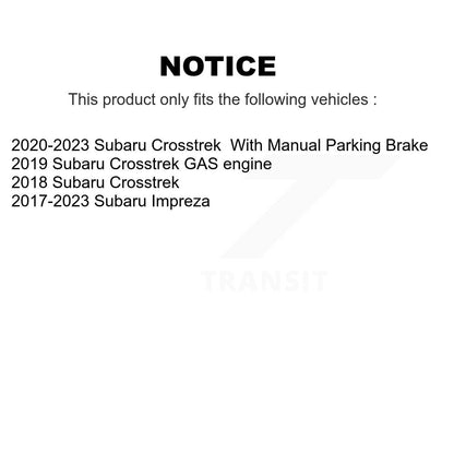 Semi-Metallic Brake Pads Front Rear Kit For Subaru Crosstrek Impreza