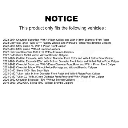 Semi-Metallic Brake Pads Front Rear Kit For GMC Chevrolet Silverado 1500 Sierra