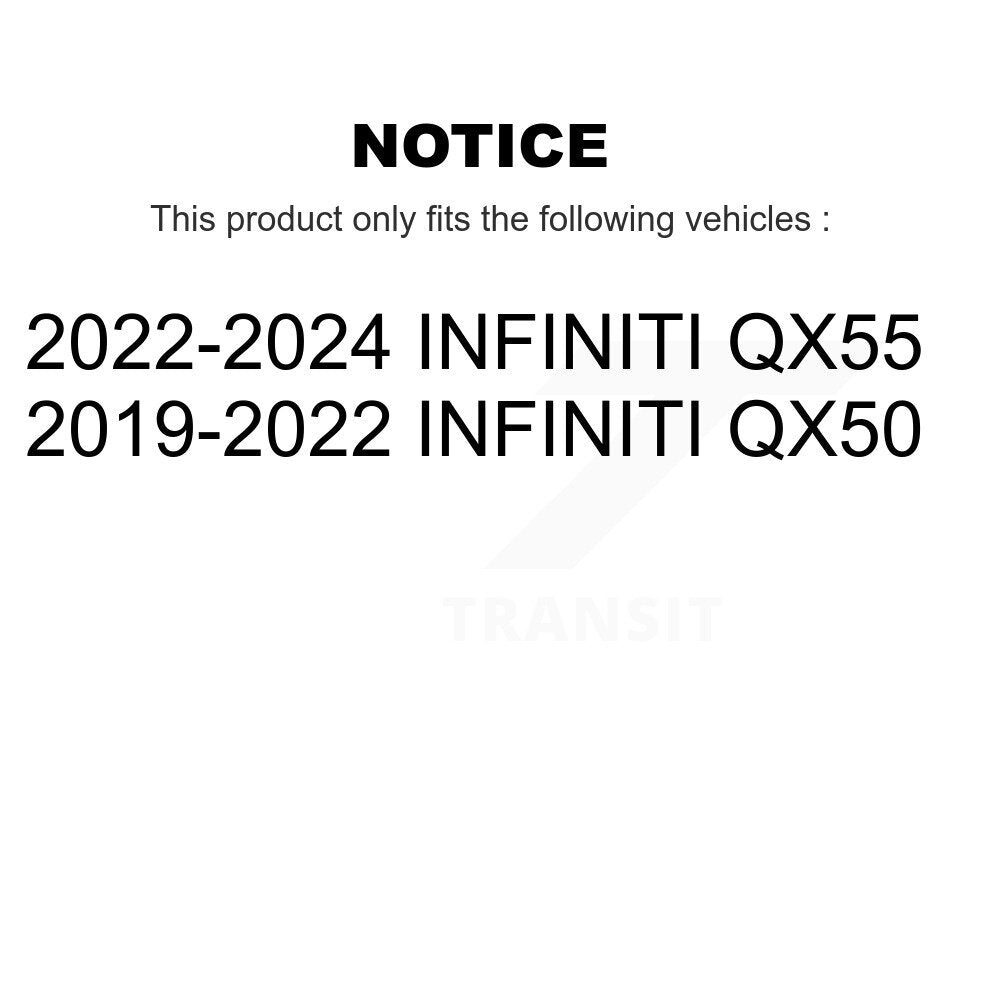 Semi-Metallic Brake Pads Front Rear Kit For INFINITI QX50 QX55