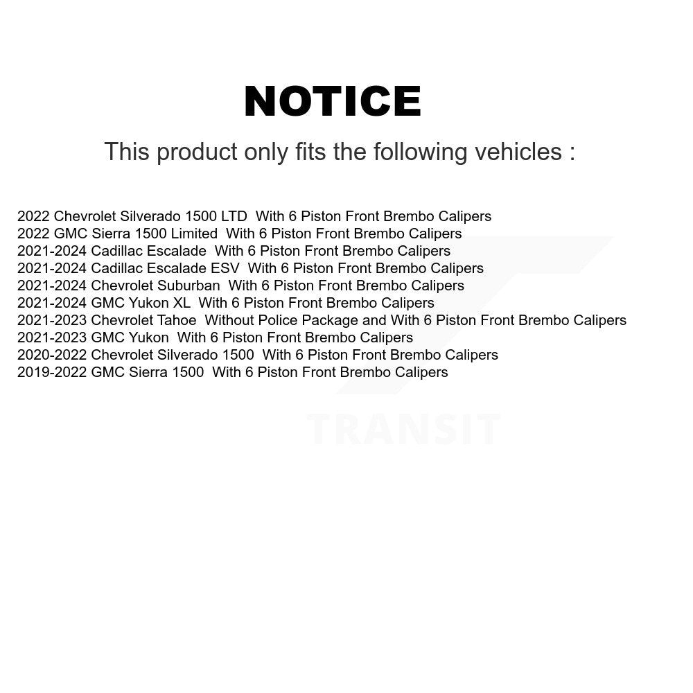 Semi-Metallic Brake Pads Front Rear Kit For GMC Chevrolet Sierra 1500 Silverado