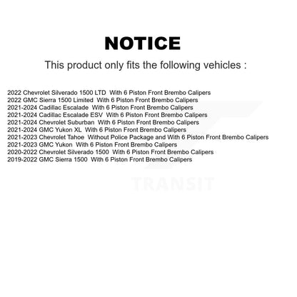 Semi-Metallic Brake Pads Front Rear Kit For GMC Chevrolet Sierra 1500 Silverado