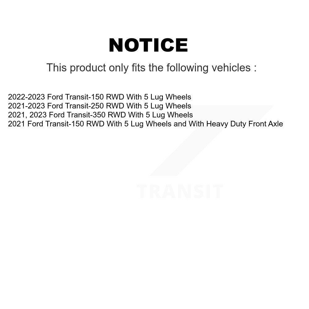 Semi-Metallic Brake Pads Front Rear Kit For Ford Transit-250 Transit-350 RWD