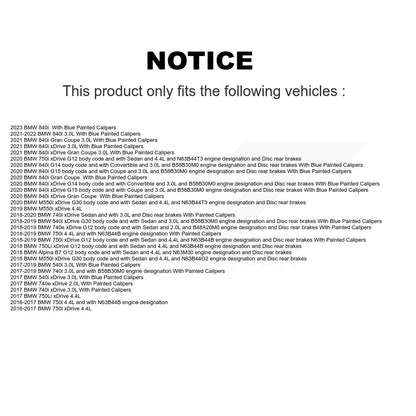 Semi-Metallic Brake Pad Wear Sensor Front Rear Kit For BMW 540i xDrive 750i 740e