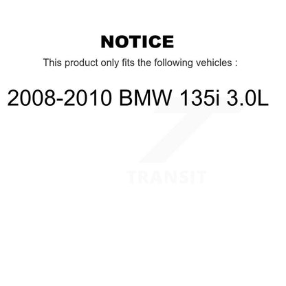 Semi-Metallic Brake Pad & Wear Sensor Front Rear Kit For 2008-2010 BMW 135i 3.0L