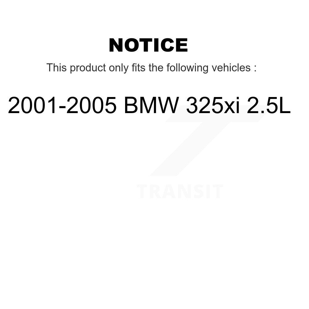 Semi-Metallic Brake Pads Wear Sensor Front Rear Kit For 2001-2005 BMW 325xi 2.5L