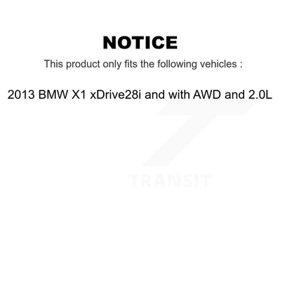 Semi-Metallic Disc Brake Pad & Extra Wear Sensor Front Rear Kit (7Pc) For BMW X1