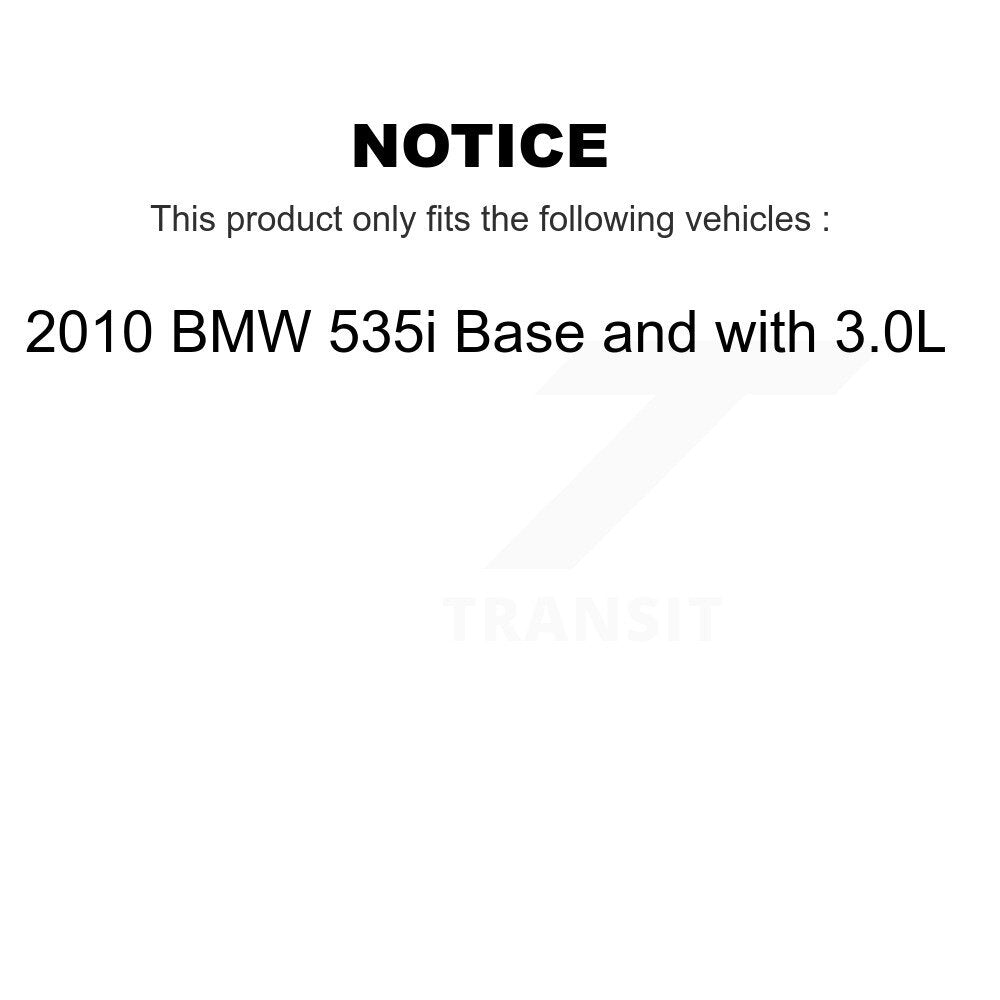Semi-Metallic Disc Brake Pad Extra Wear Sensor Front Rear Kit (7Pc) For BMW 535i