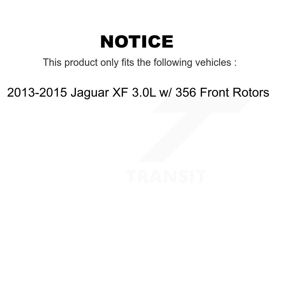 Semi-Metallic Disc Brake Pads Wear Sensor Front Kit For 2013-2015 Jaguar XF 3.0L