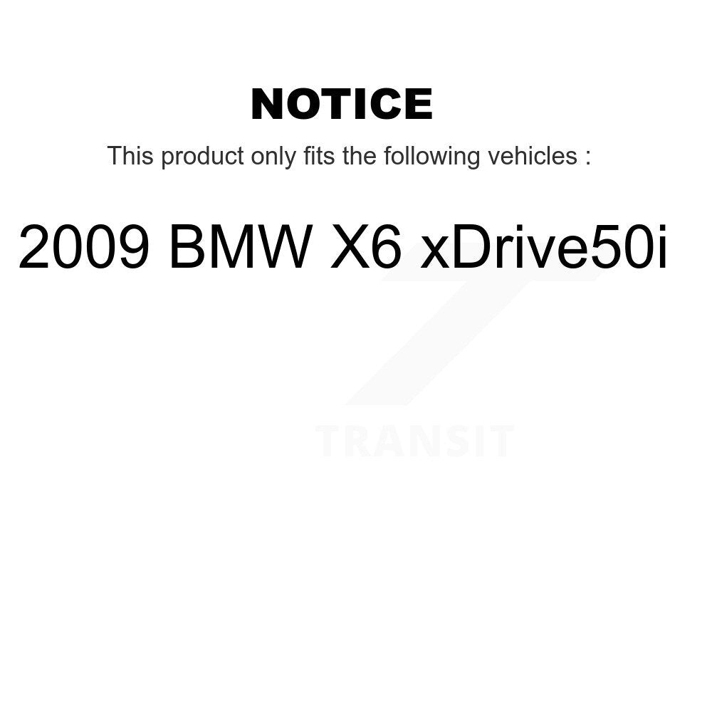 Semi-Metallic Disc Brake Pad And Wear Sensor Front Kit For 2009 BMW X6 xDrive50i