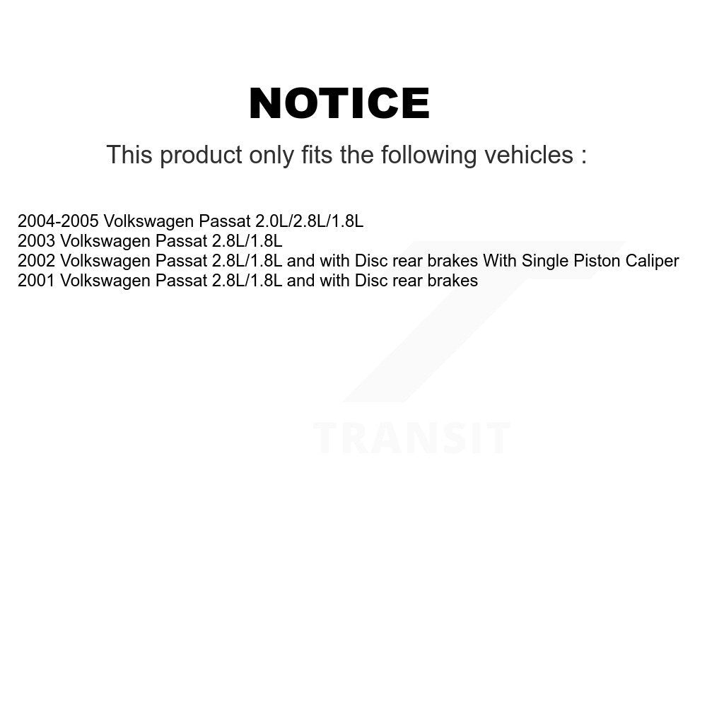 Semi-Metallic Disc Brake Pad & Extra Wear Sensor Front Kit For Volkswagen Passat