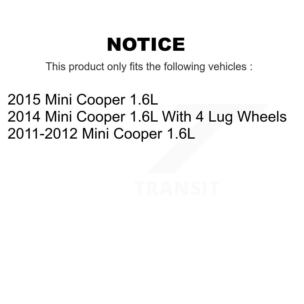 Semi-Metallic Disc Brake Pads And Wear Sensors Rear Kit For Mini Cooper 1.6L