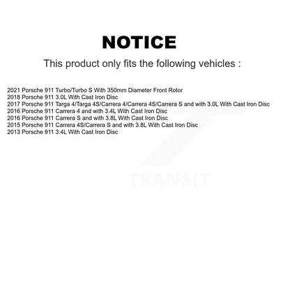 Semi-Metallic Disc Brake Pads And Wear Sensors Rear Kit For Porsche 911