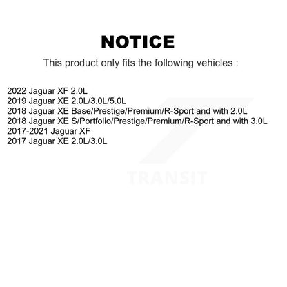 Semi-Metallic Disc Brake Pads And Wear Sensors Rear Kit For Jaguar XE XF
