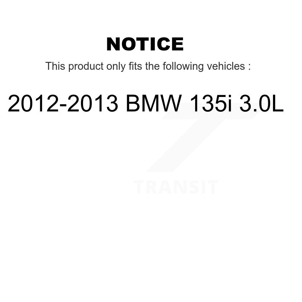 Semi-Metallic Disc Brake Pads & Wear Sensor Rear Kit For 2012-2013 BMW 135i 3.0L