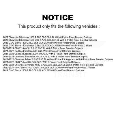 Semi-Metallic Brake Pads Extra Wear Sensor Front Rear Kit For GMC Sierra 1500 XL