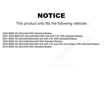 Semi-Metallic Disc Brake Pads And Wear Sensors Front Kit For BMW X5 X6