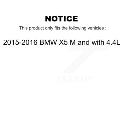 Semi-Metallic Brake Pads & Wear Sensor Rear Kit For 2015-2016 BMW X5 M with 4.4L
