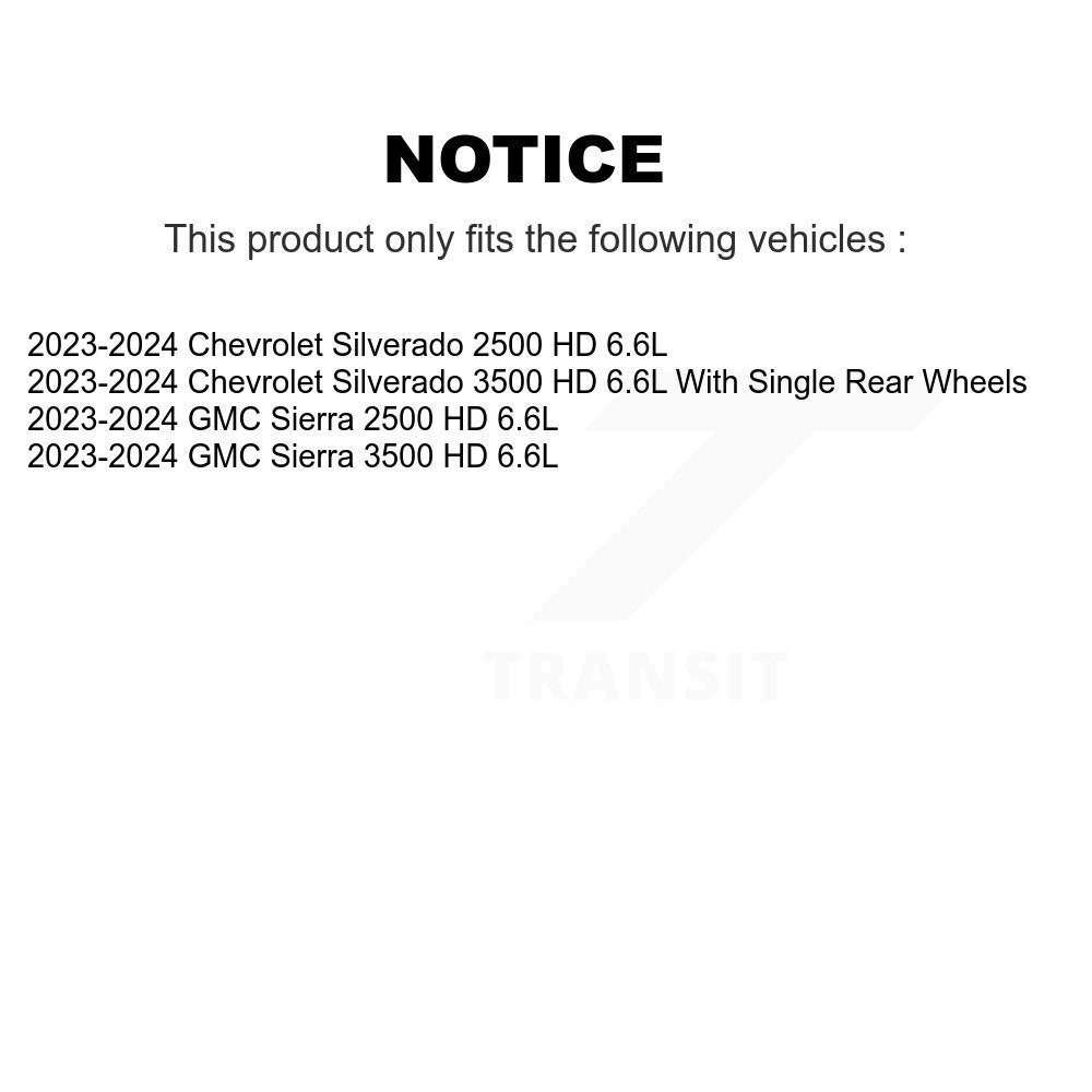Semi-Metallic Brake Pads & Wear Sensor Rear Kit For GMC Chevrolet Sierra 2500 HD