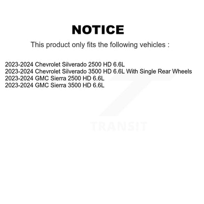 Semi-Metallic Brake Pads & Wear Sensor Rear Kit For GMC Chevrolet Sierra 2500 HD