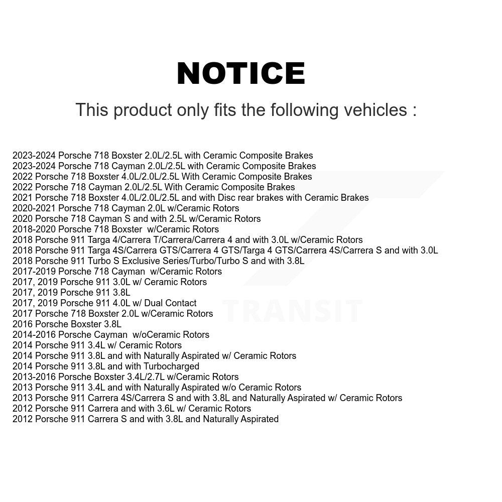 Brake Pads Wear Sensor (2 Pack) Front For Porsche 911 718 Cayman Boxster