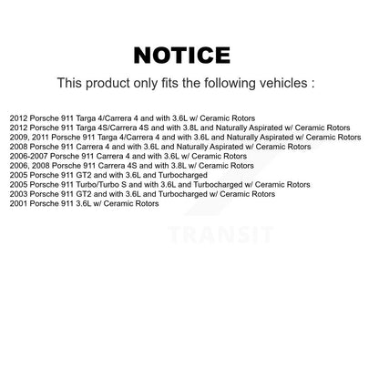 Brake Pads Wear Sensor (4 Pack) Front Rear For Porsche 911