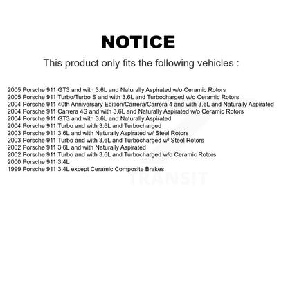 Brake Pads Wear Sensor (4 Pack) Front Rear For Porsche 911