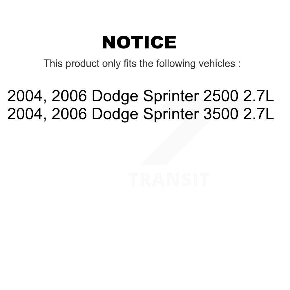 Brake Pads Wear Sensor (4 Pack) Front Rear For Dodge Sprinter 2500 3500 2.7L